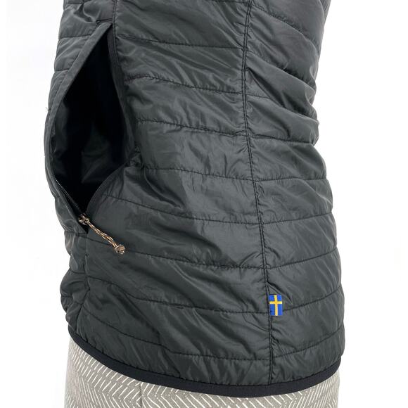Fjallraven Abisko Padded Vest Solid Black Lightweight Zip Puffer Hiking Layer XS - Picture 6 of 15